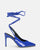 ADENIKE - escote en glassy azul con cordones