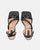 HIROE - sandalias de tacón de ecopiel con correa en negro