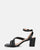 HIROE - sandalias de tacón de ecopiel con correa en negro