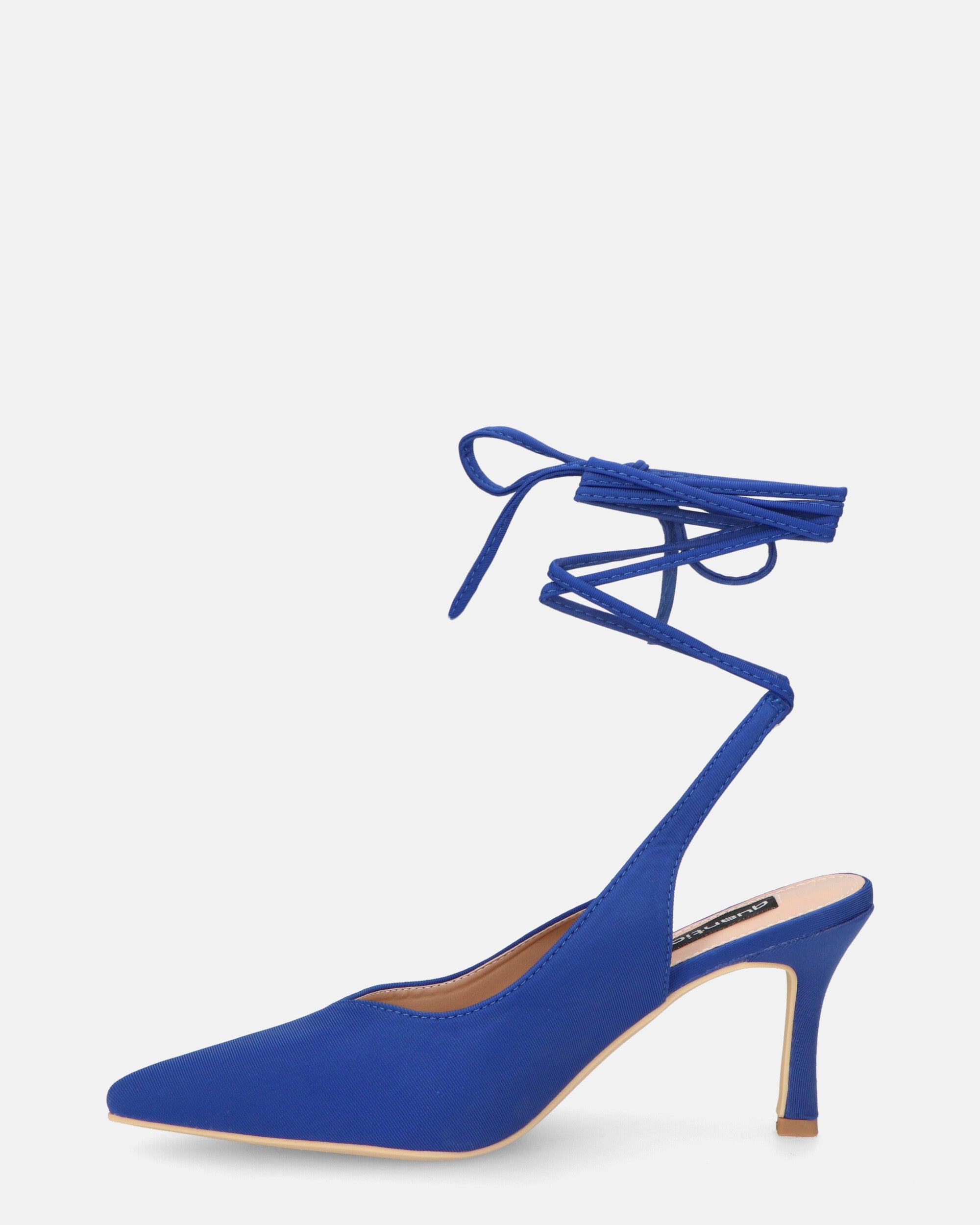 IOLE - zapato tacón stiletto lycra azul