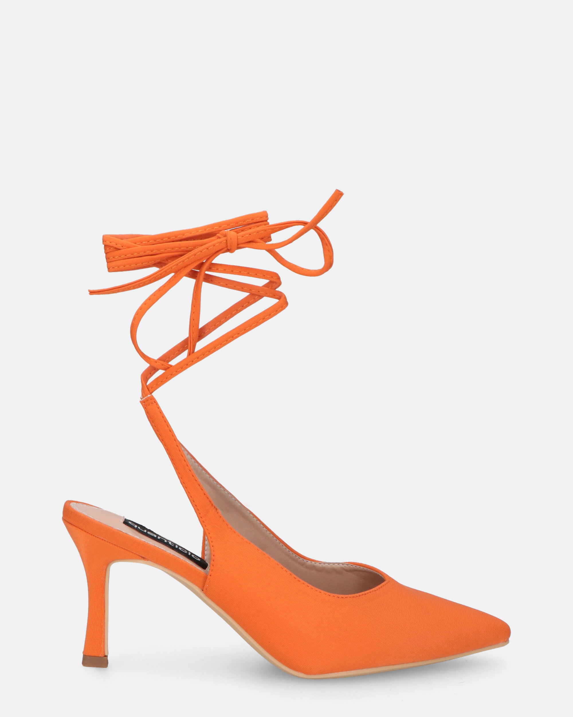 IOLE - zapato tacón stiletto lycra naranja