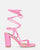 MARISOL - sandalias rosa de tacón con cordones