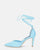 MAURA - tacones de aguja en punta con cordones de lycra azul claro
