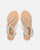 JANIRA - sandalias planas con cordones de glitter blanco