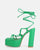 NADITZA - sandalias con tacón alto y cordones en ecopiel verde