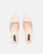 NIEVES - zapatos destalonados beiges con tacón gatito