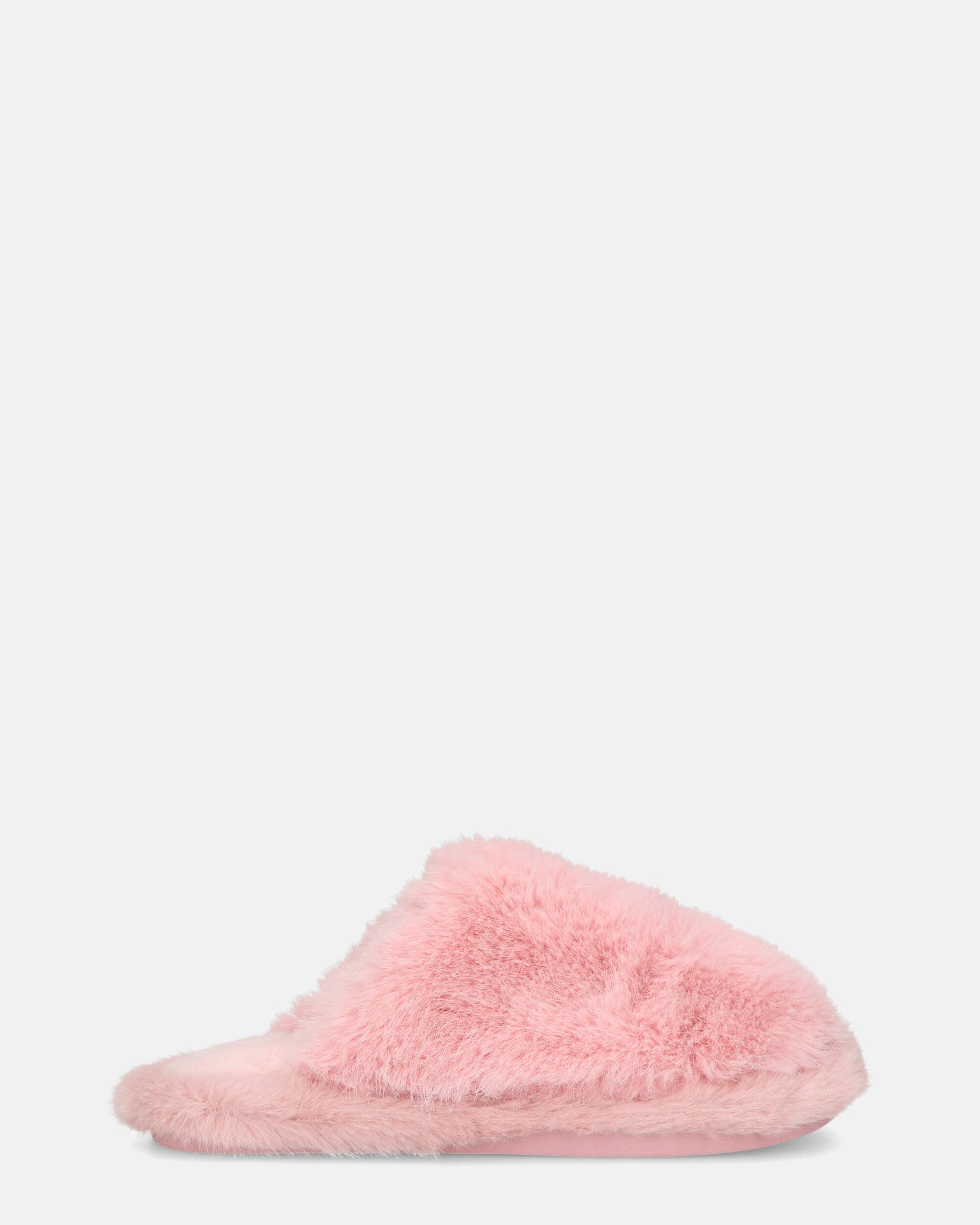 NOARA - pantuflas de piel rosa con puntera cerrada