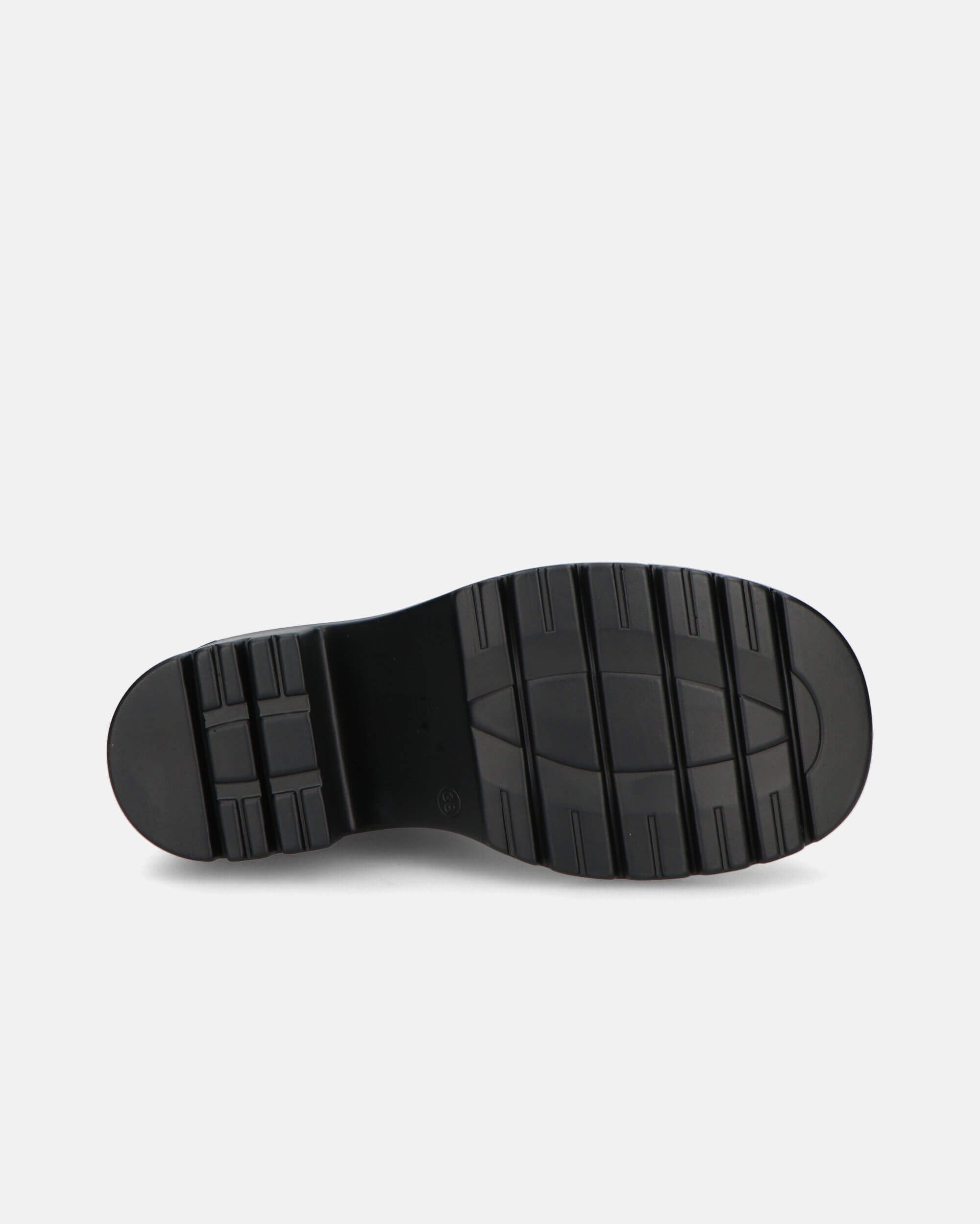 PRISCA - botines negros con elástico y cremallera lateral