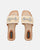 ROZENN - pantuflas beige con banda bordada y pedrería