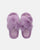 SUZUE - pantuflas abiertas con pelo violeta