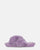 SUZUE - pantuflas abiertas con pelo violeta