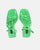 WINONA - sandalias glassy verde con tacón cuadrado