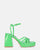 WINONA - sandalias glassy verde con tacón cuadrado