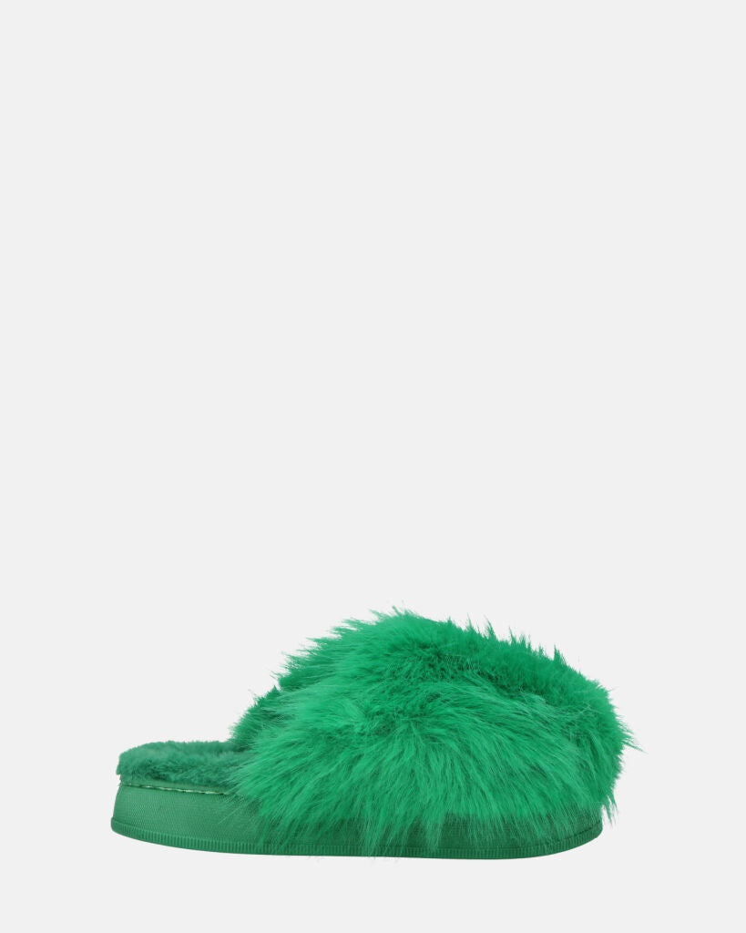 STAFFI - pantuflas de pelo verde