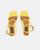 TIARA - sandalias amarillas de ecopiel con cordones