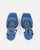 AVA - sandalias de tacón alto en lycra azul y pedrería en la tira