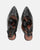SUZIE - tacón de aguja en negro con cordones y ecopiel acolchada