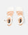 MARISOL - sandalias de lycra blanca con cordones y tacón