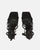 SAMOA - sandalias negras de lycra con tacón alto y cordones