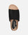 SAPPHIE - sandalias negras con plataforma de paja