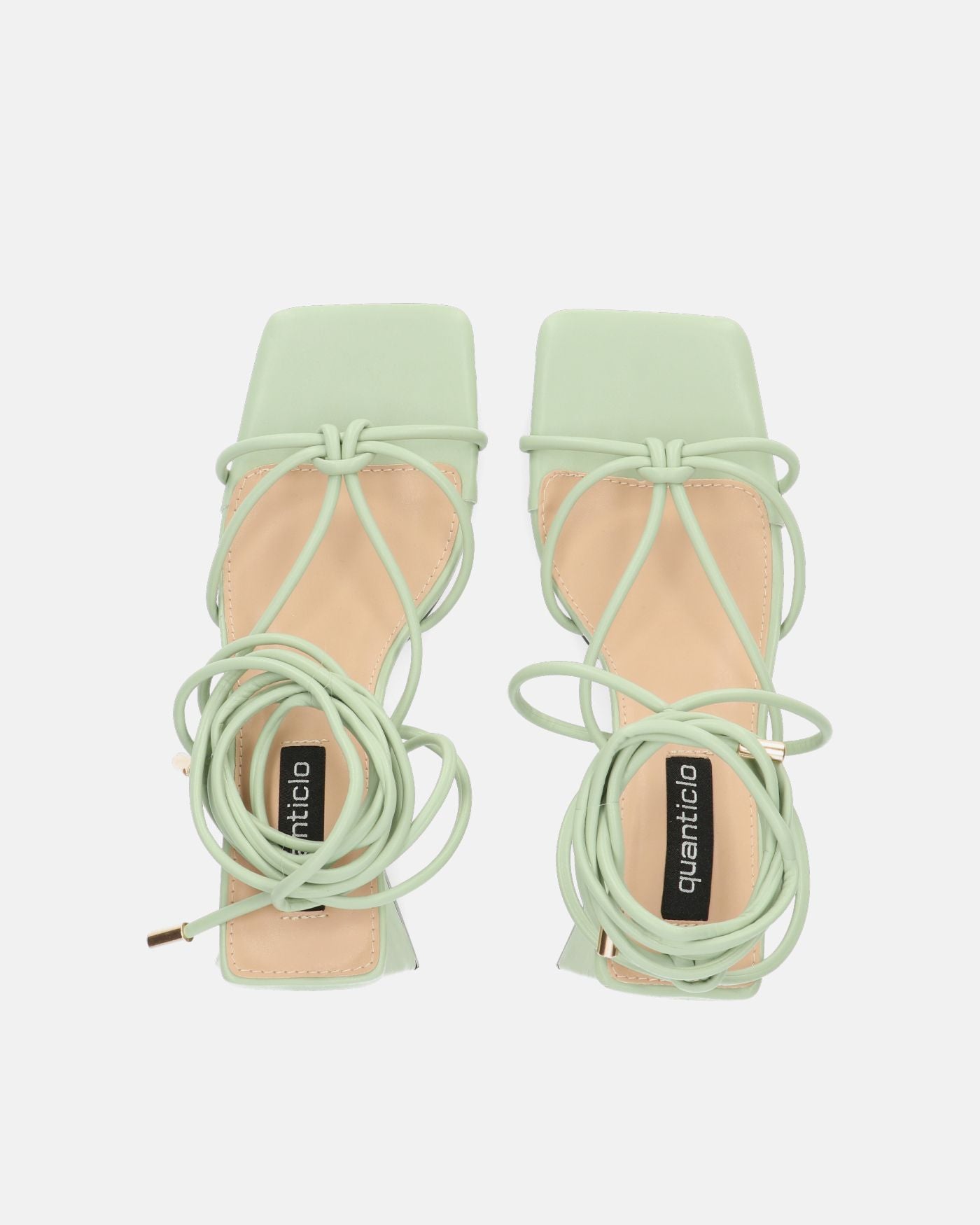 MELISA - sandalias con cordones en ecopiel verde
