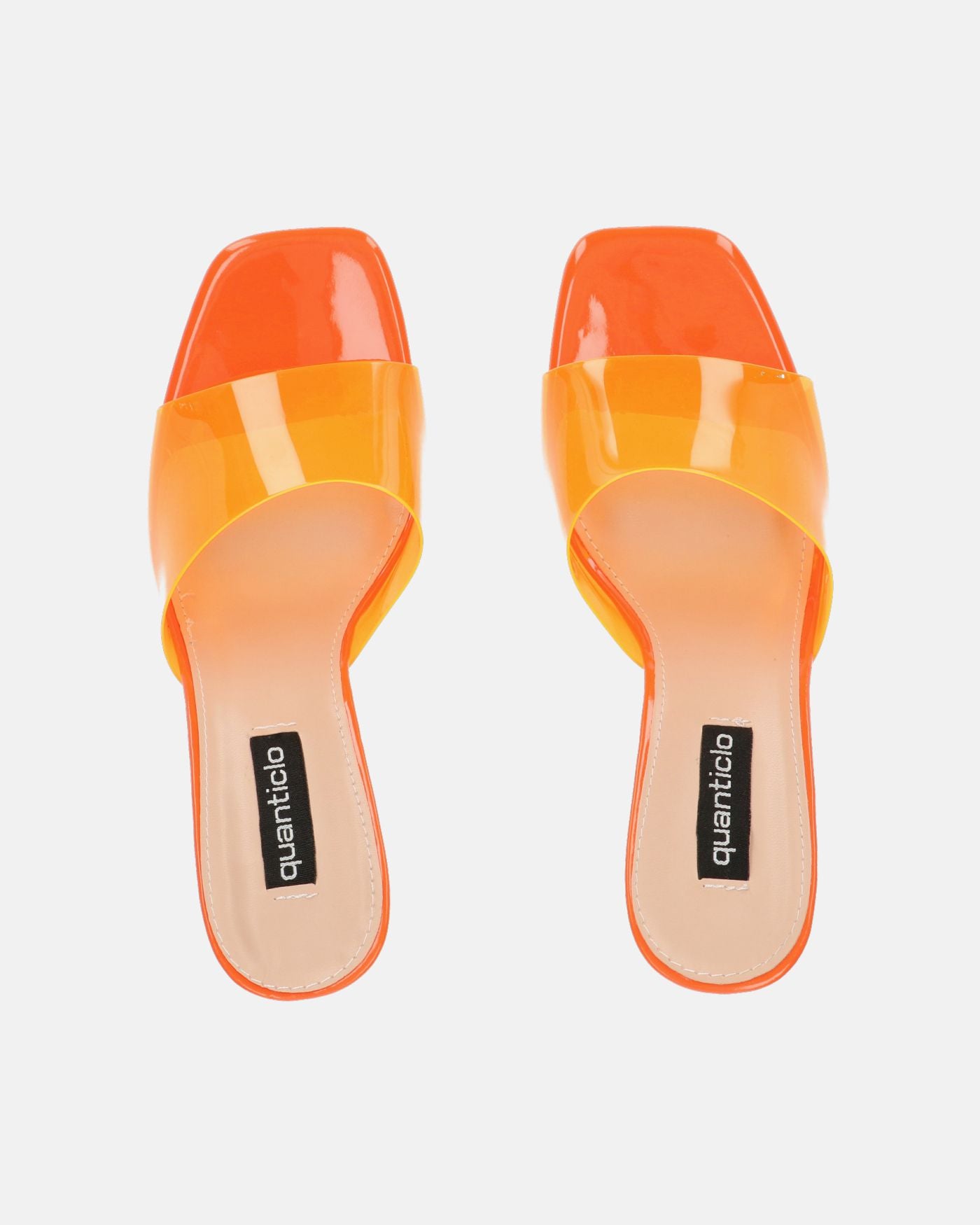 FIAMMA - sandalia de tacón en metacrilato naranja con suela de PU