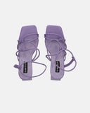 ZAHINA - sandalias violeta de piel sintética con tacón cuadrado