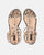 KENZA - sandalias de piton beige con tiras y tachuelas