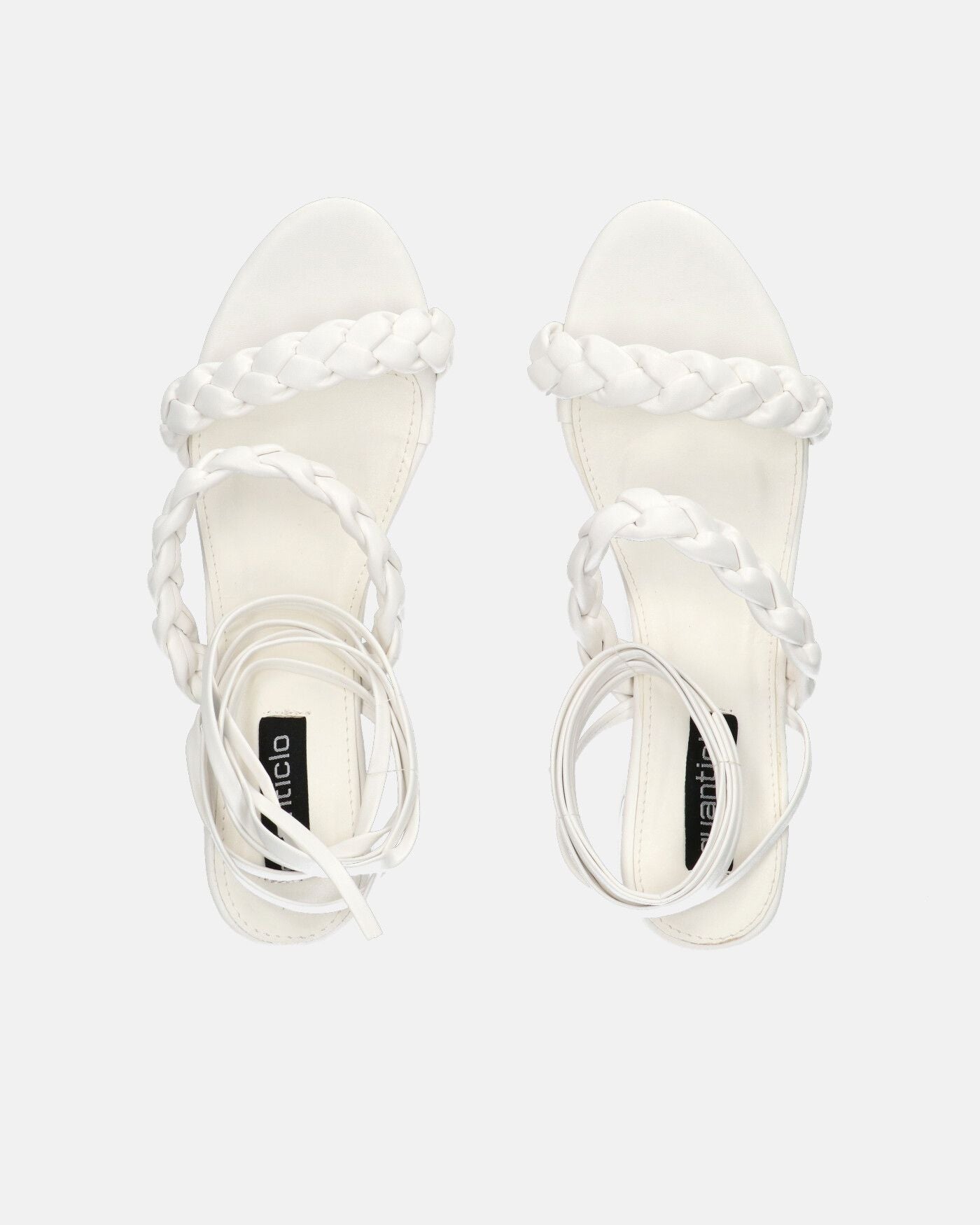 TARISAI - sandalias blancas de piel sintética con cordones