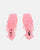 SAMOA - sandalias rosa de lycra con tacón alto y cordones