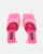 BUKET - sandalias de tacón en color rosa cocodrilo