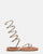 SIENNA - sandalias con suela marrón y espiral de pitón