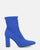 MARGOT - botines de lycra azul con tacón