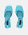 VIDA - zapatos azules de raso con tacón cuadrado