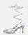DOROTY - tacones de aguja en ecopiel plata con cordones