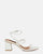 TIARA - sandalias de ecopiel blanca con cordones