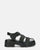 MACKENZIE - sandalias de plataforma con correas de PU negro