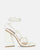 NURAY - sandalias de tacón en ecopiel blanca con cordones