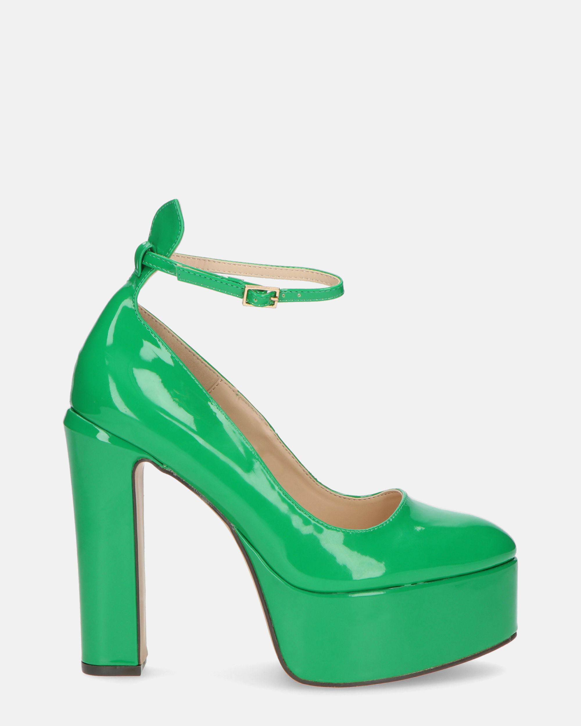 SOLEIL - zapatos de tacón en verde glassy