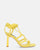 SAMOA - sandalias amarillas de lycra con tacón alto y cordones