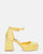 VIDA - zapatos con tacón cuadrado en lycra amarillo