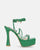 DELILA - sandalias verdes con tacón alto y plataforma