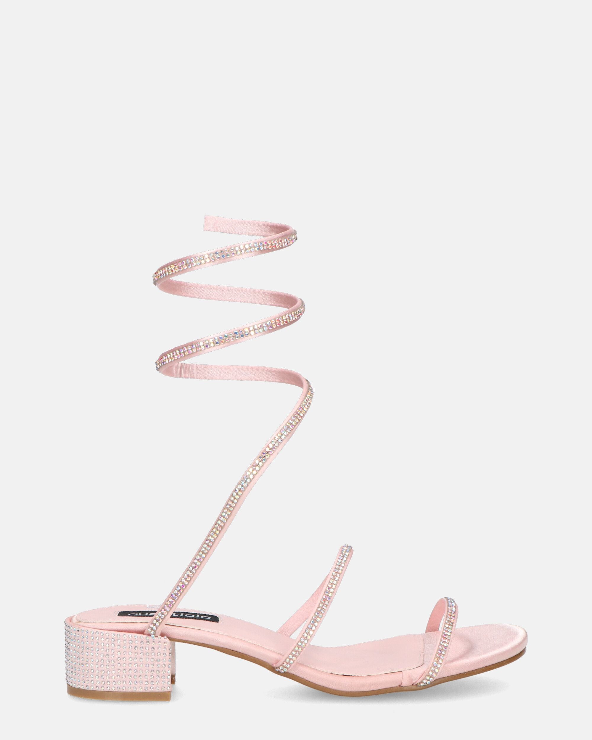 NATALIYA - sandalias rosa planas con espiral