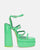 TEXA - sandalias con tira y tacón alto en verde