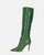  LOLY - bota de tacón de cocodrilo verde