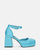 VIDA - zapatos azules de raso con tacón cuadrado