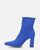 MARGOT - botines de lycra azul con tacón