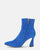 SMILLA - botines de ante azul con cremallera