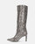 CAROLINE - bota de tacón en gris pitón