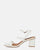 TIARA - sandalias de ecopiel blanca con cordones